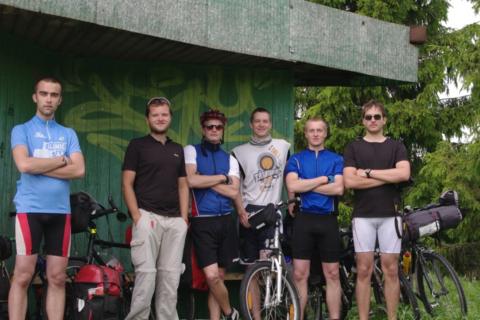 With Estonian cyclists