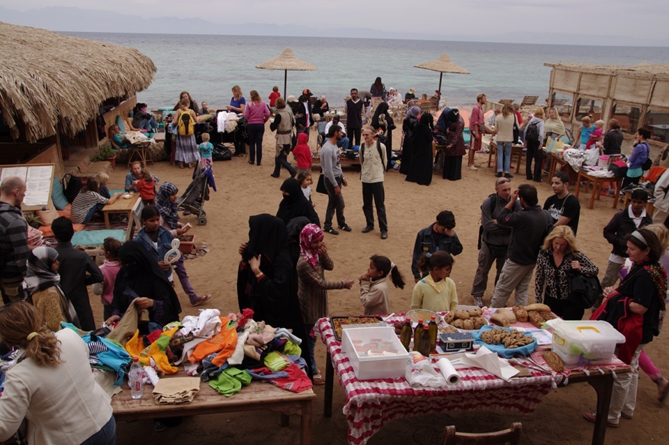 Miejsce spotkań imigrantów: bazar w Dahab