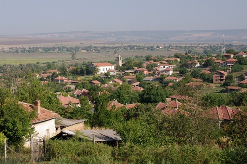 Bulgarian houses usually covered with rooftiles