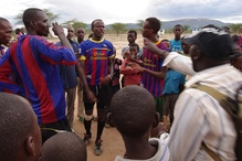 A heated discussion in half-time