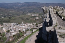 The castle still towers over Muslim villages