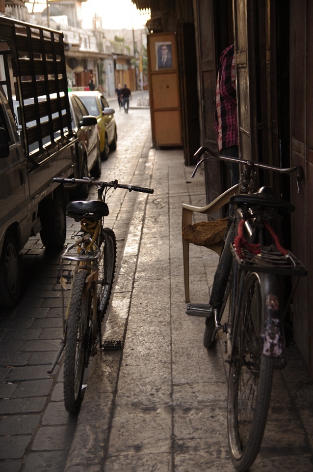 Bikes are quite popular in Aleppo
